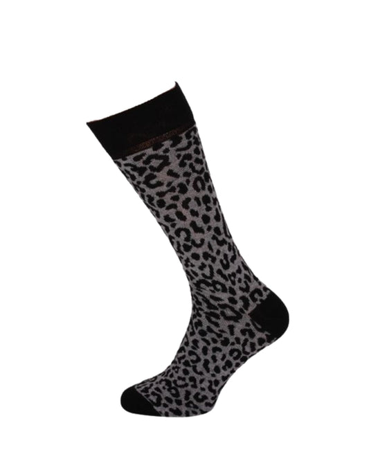 ShoesEpic Leopard Print Grey Socks